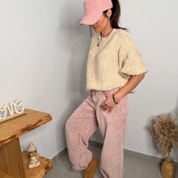 PANTALON VELOURS ROSY