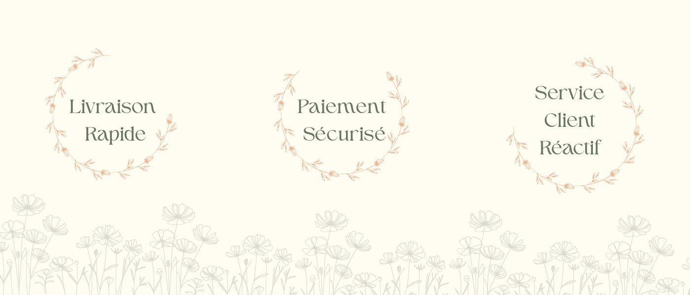Nos garanties : qualité, paiement sécurisé, retours gratuits, support
