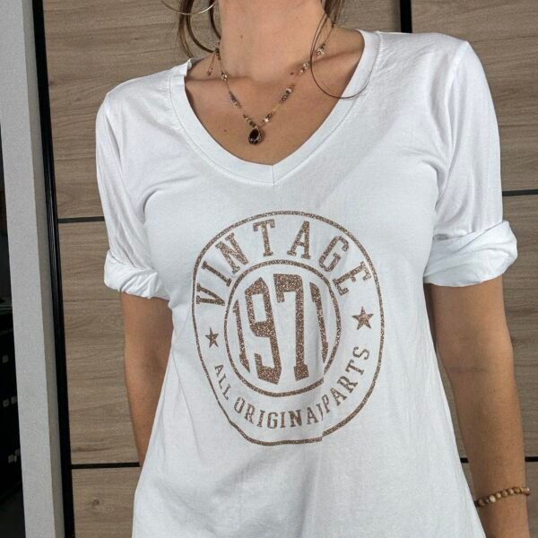 T-SHIRT VINTAGE BLANC