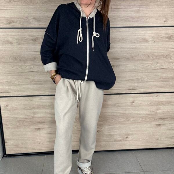 ENSEMBLE VINCENT beige/ bleu marine