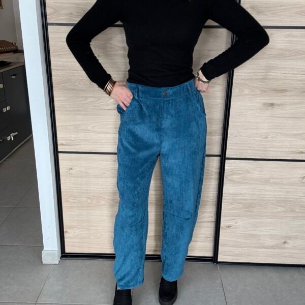 PANTALON VALENTINA ( bleu canard)