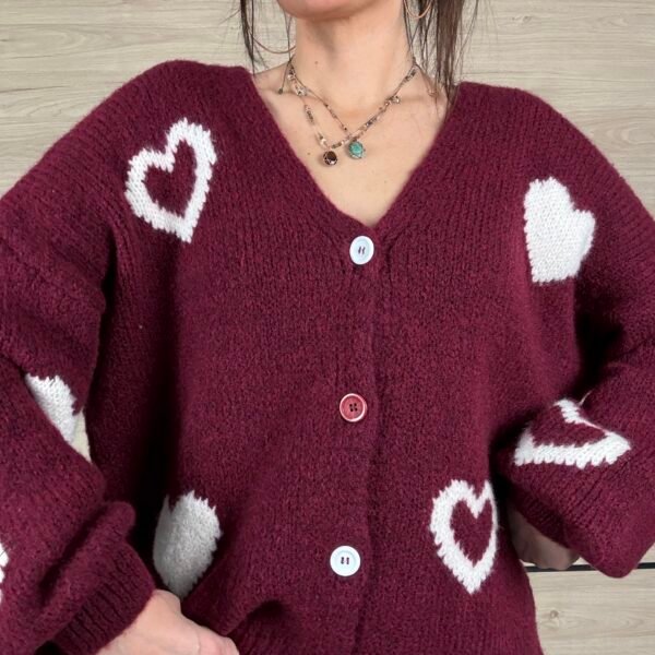CARDIGAN GIORGIA BORDEAUX