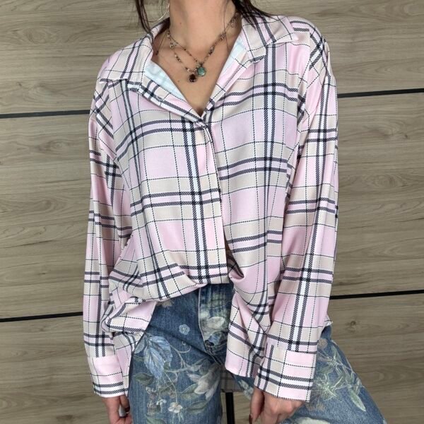 CHEMISE ÉCOSSAISE ROSE