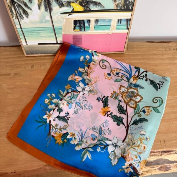 BANDANA FOULARD ORANGE/BLEU