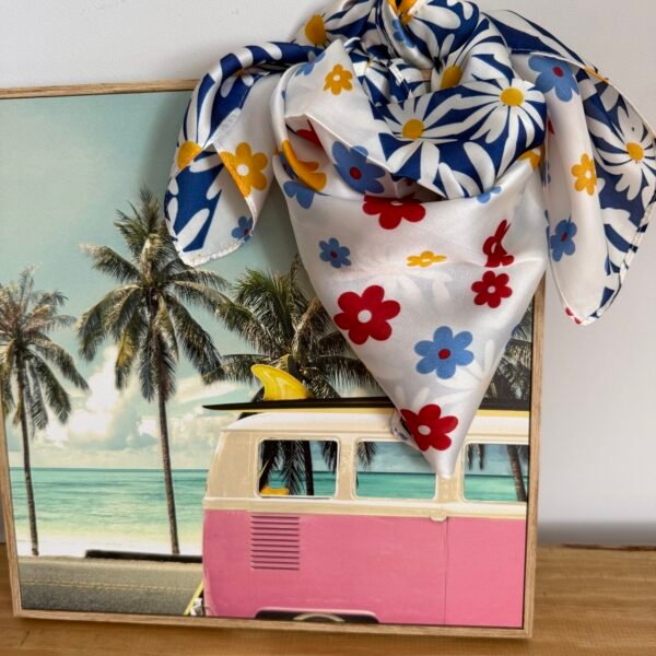 BANDANA FOULARD IMPRIMÉ  BLEU